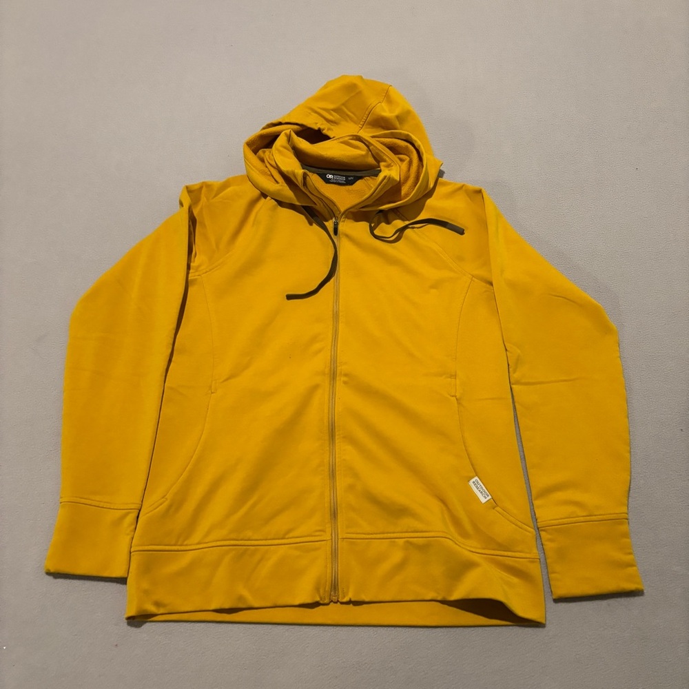 Outdoor Research Women's Emersion Fleece Hoodie Yellow Outdoor Fall Size Medium